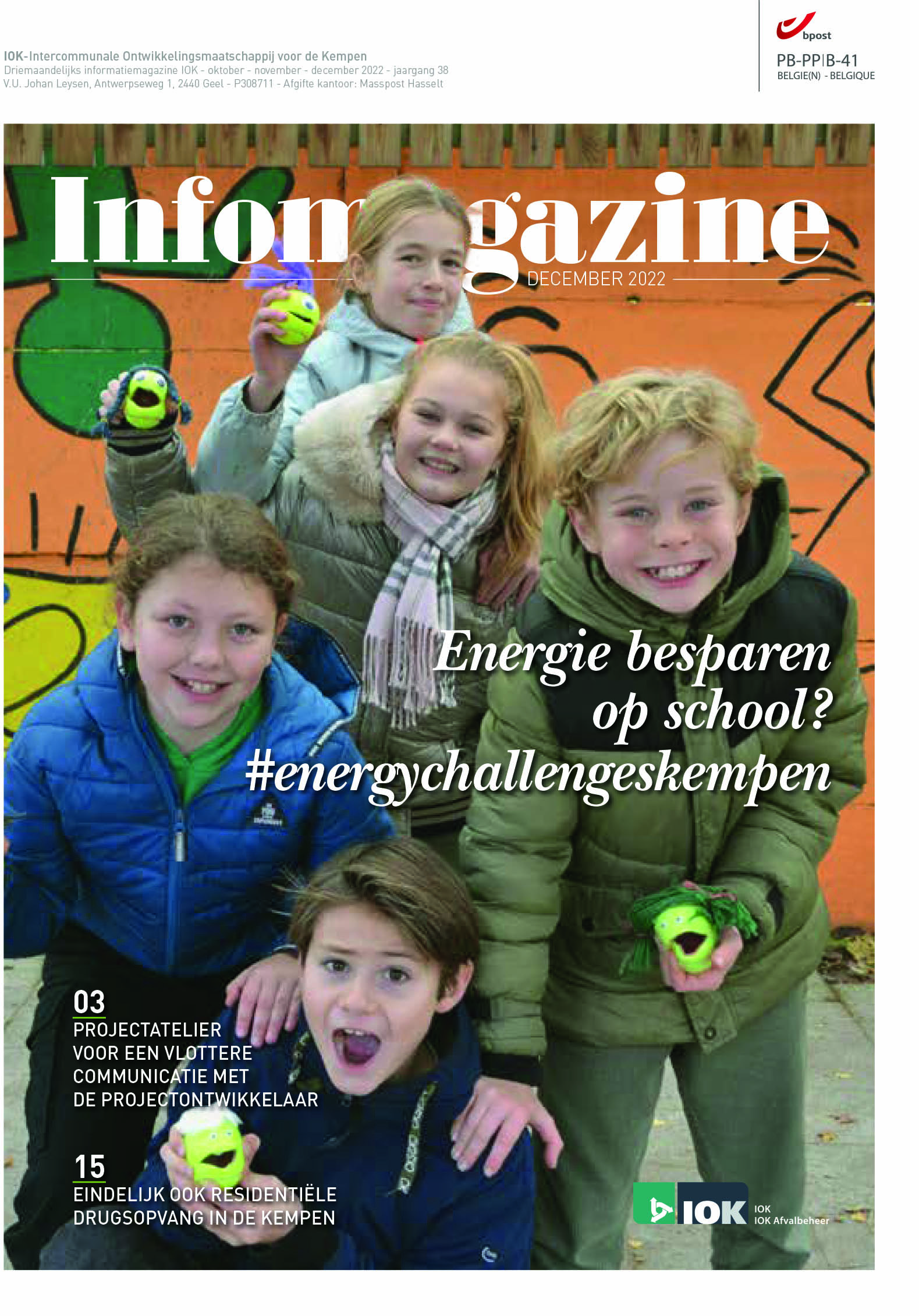 scholen nemen deel aan energy challenges - cover infomagazine december 2022