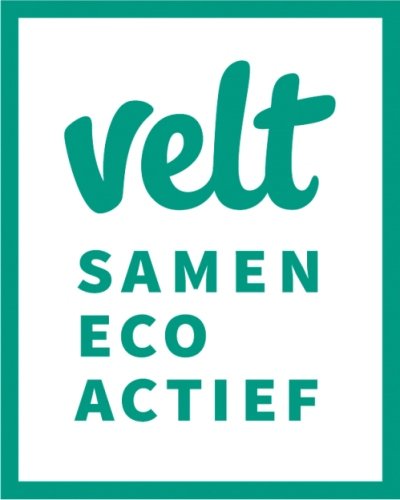 Logo Velt met sloagan 'samen eco actief'